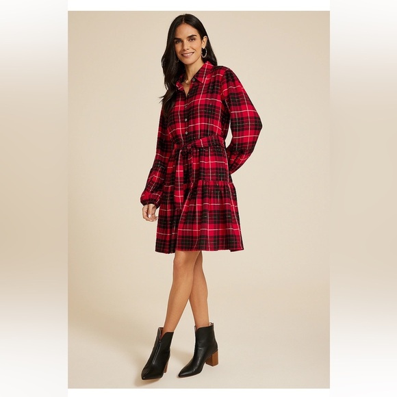 Plaid dress size Large, NWT - Picture 1 of 12